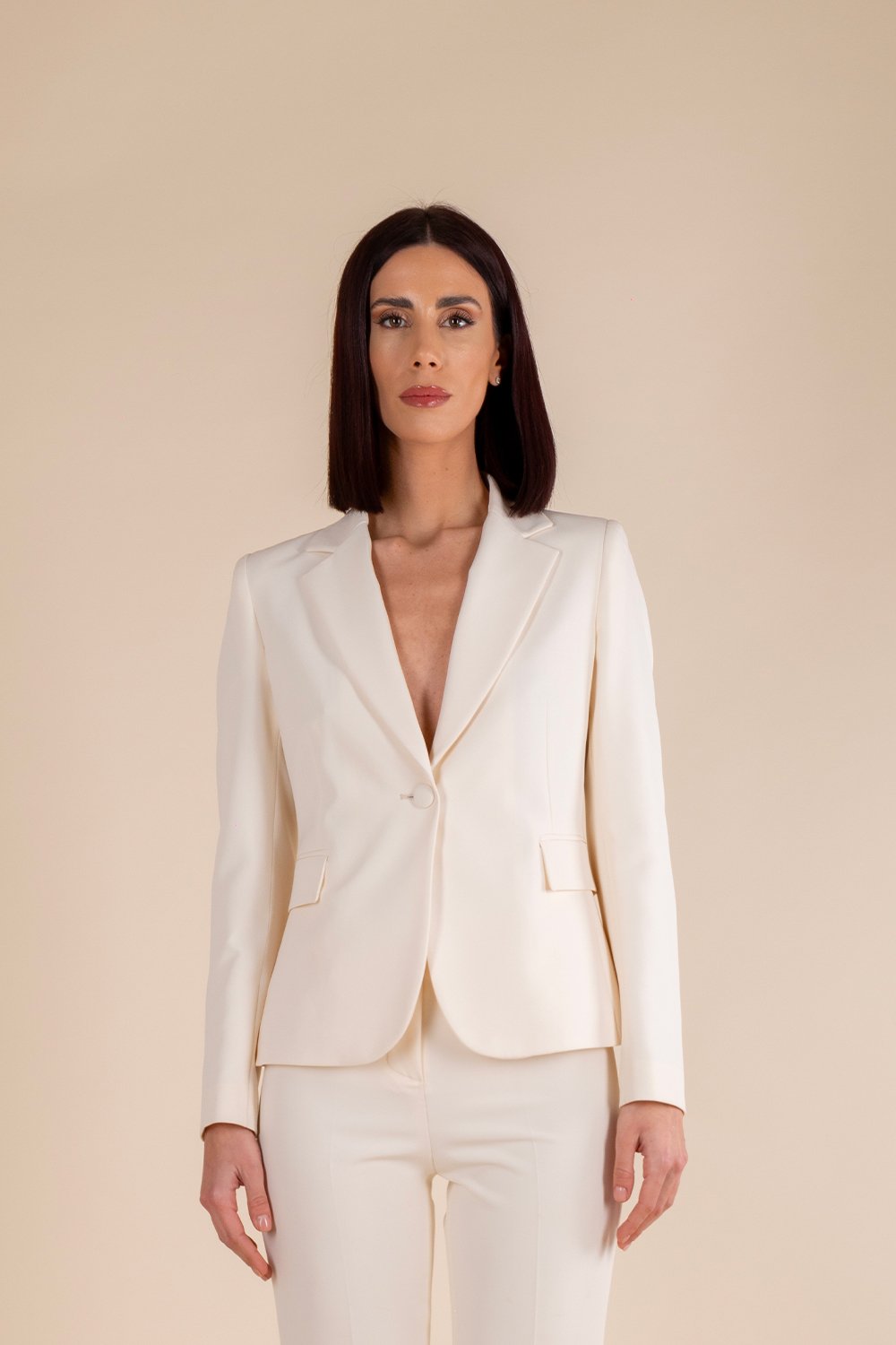 Blazer Essential Monopetto in Avorio