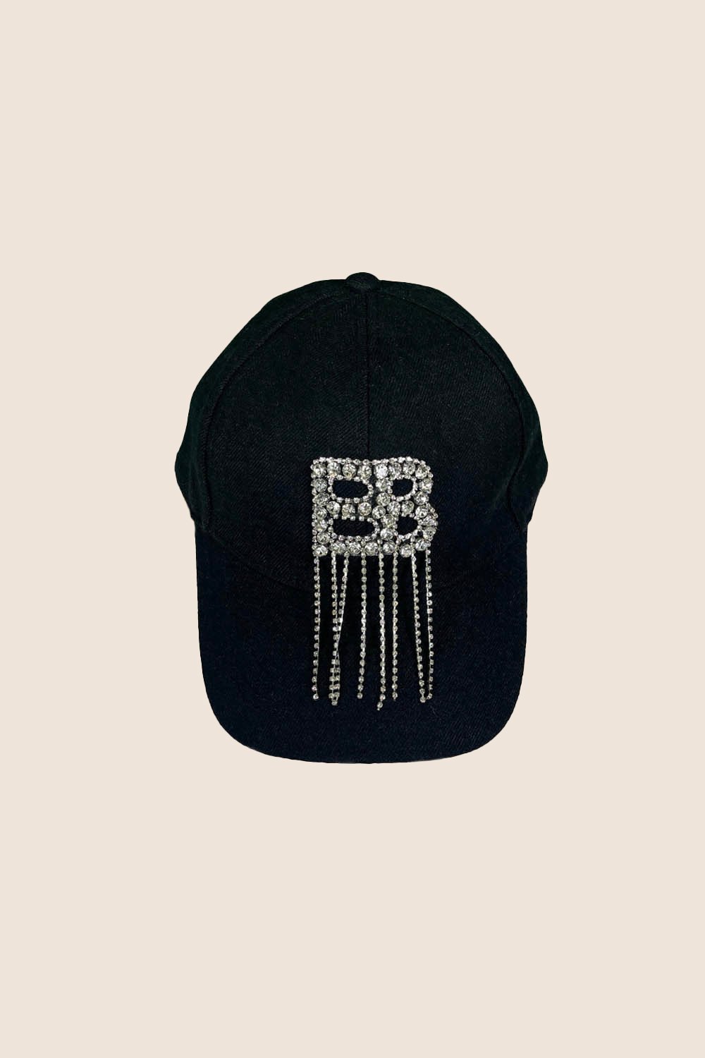 Cappellino da Baseball Nero con Cristalli