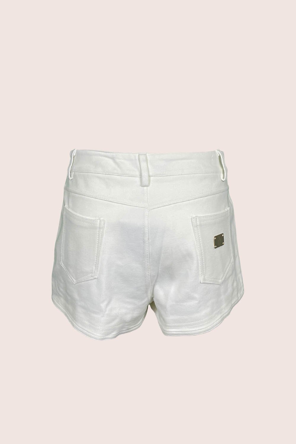 Pantaloncini Con Bottoni Rose Gold