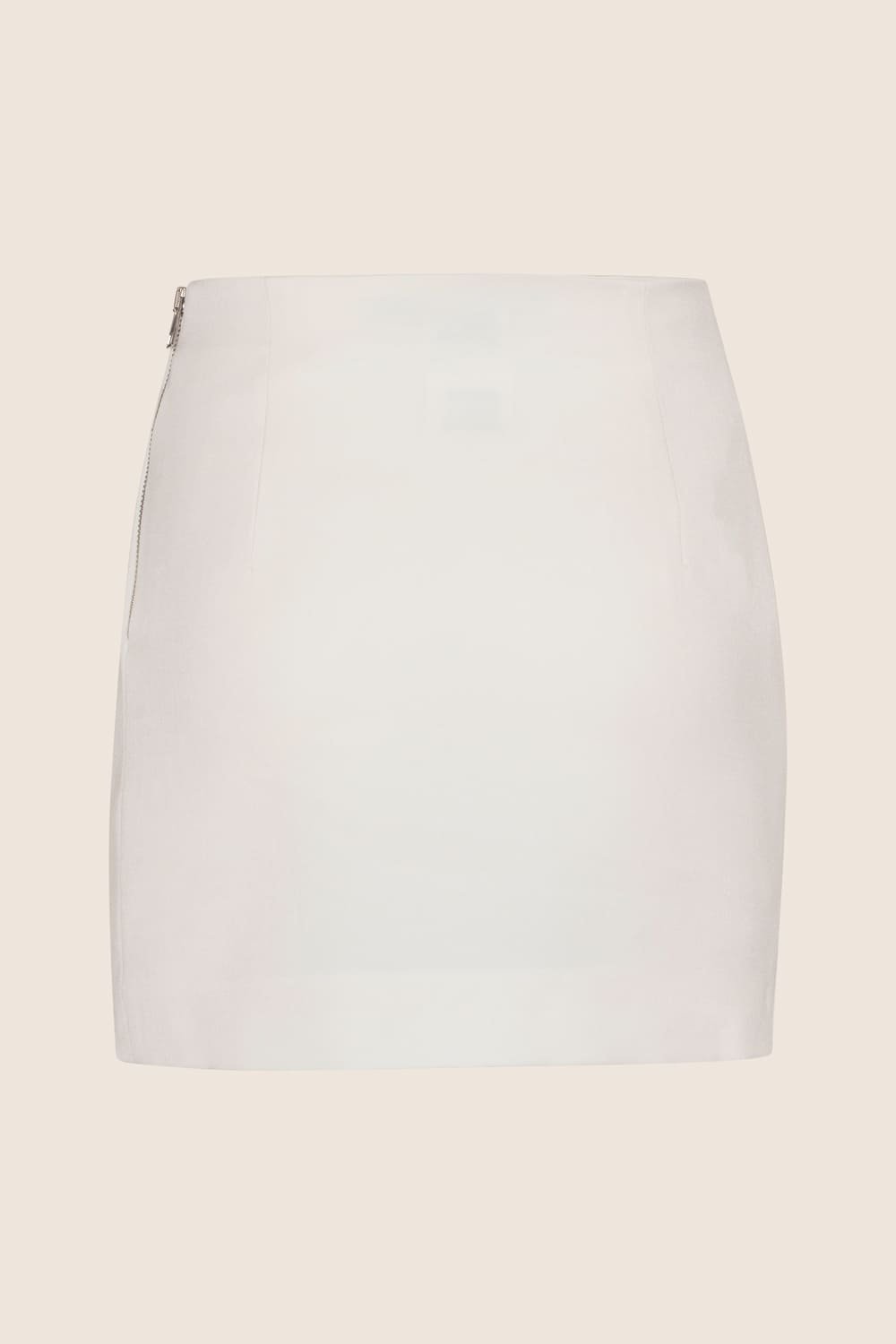 Mini skirt white crepe & silk