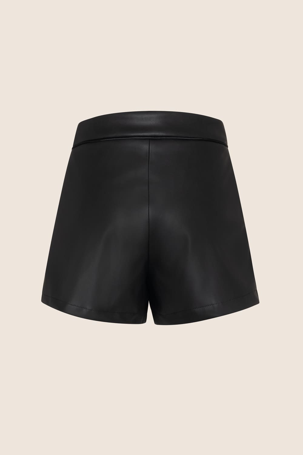 Shorts black vegan leather