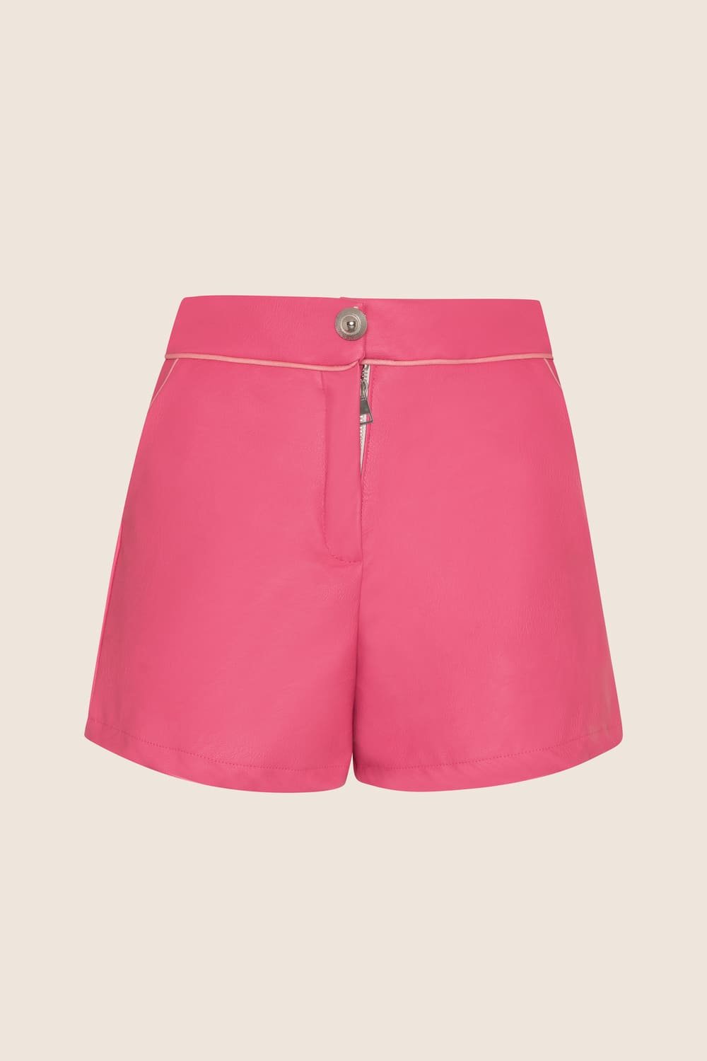 Shorts in Pelle Vegana Fucsia