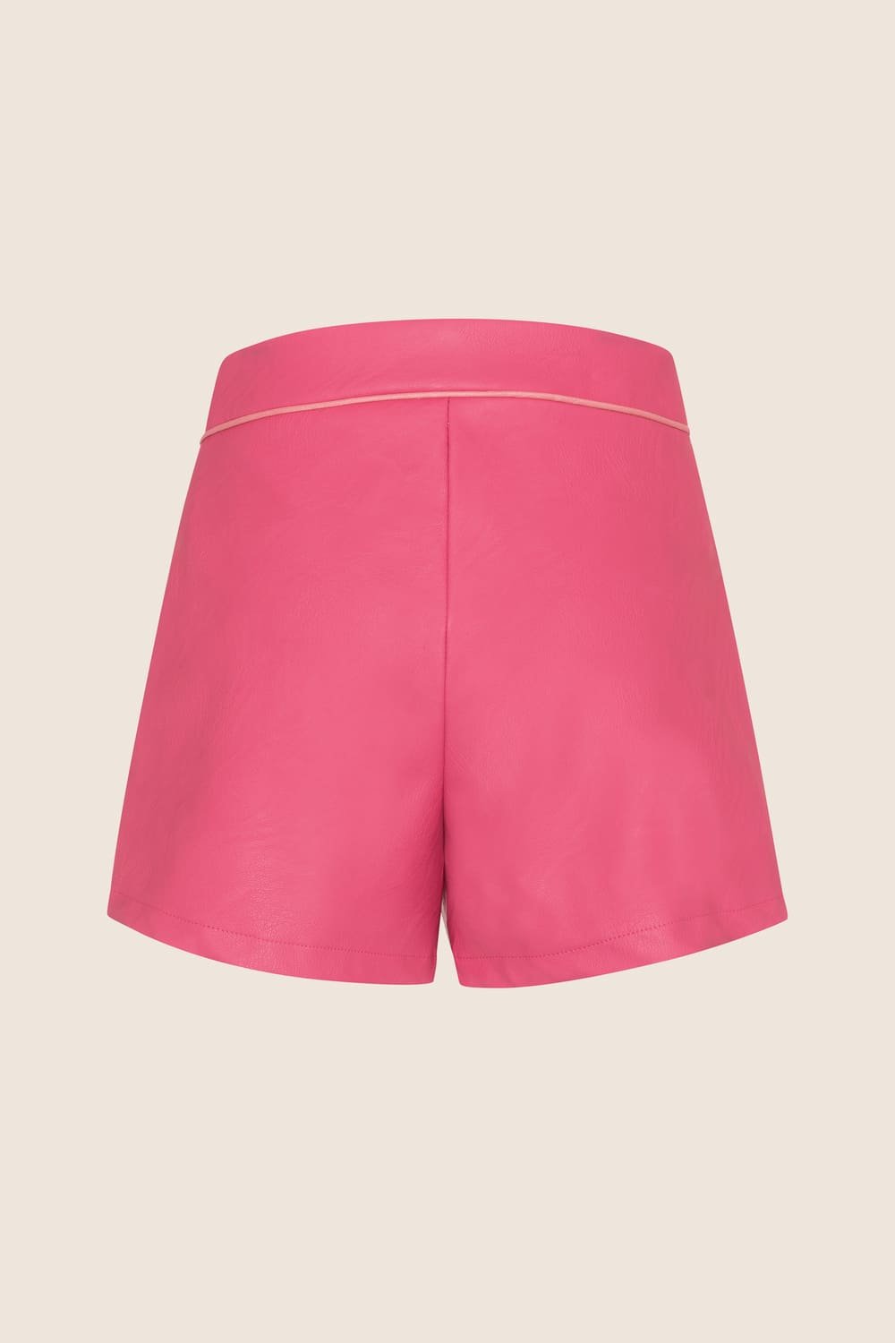 Shorts in Pelle Vegana Fucsia