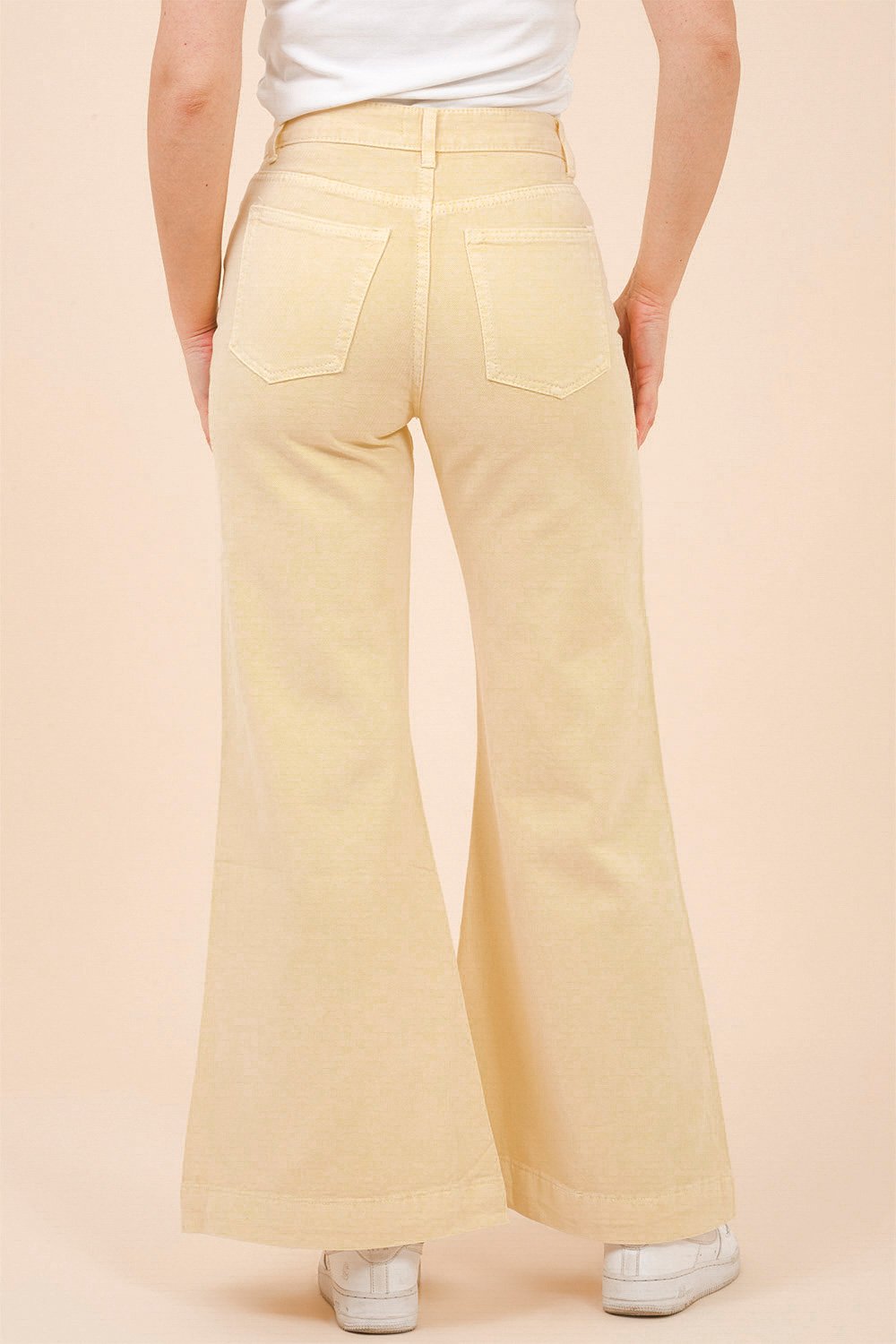 Pantalone a Vita Alta Giallo