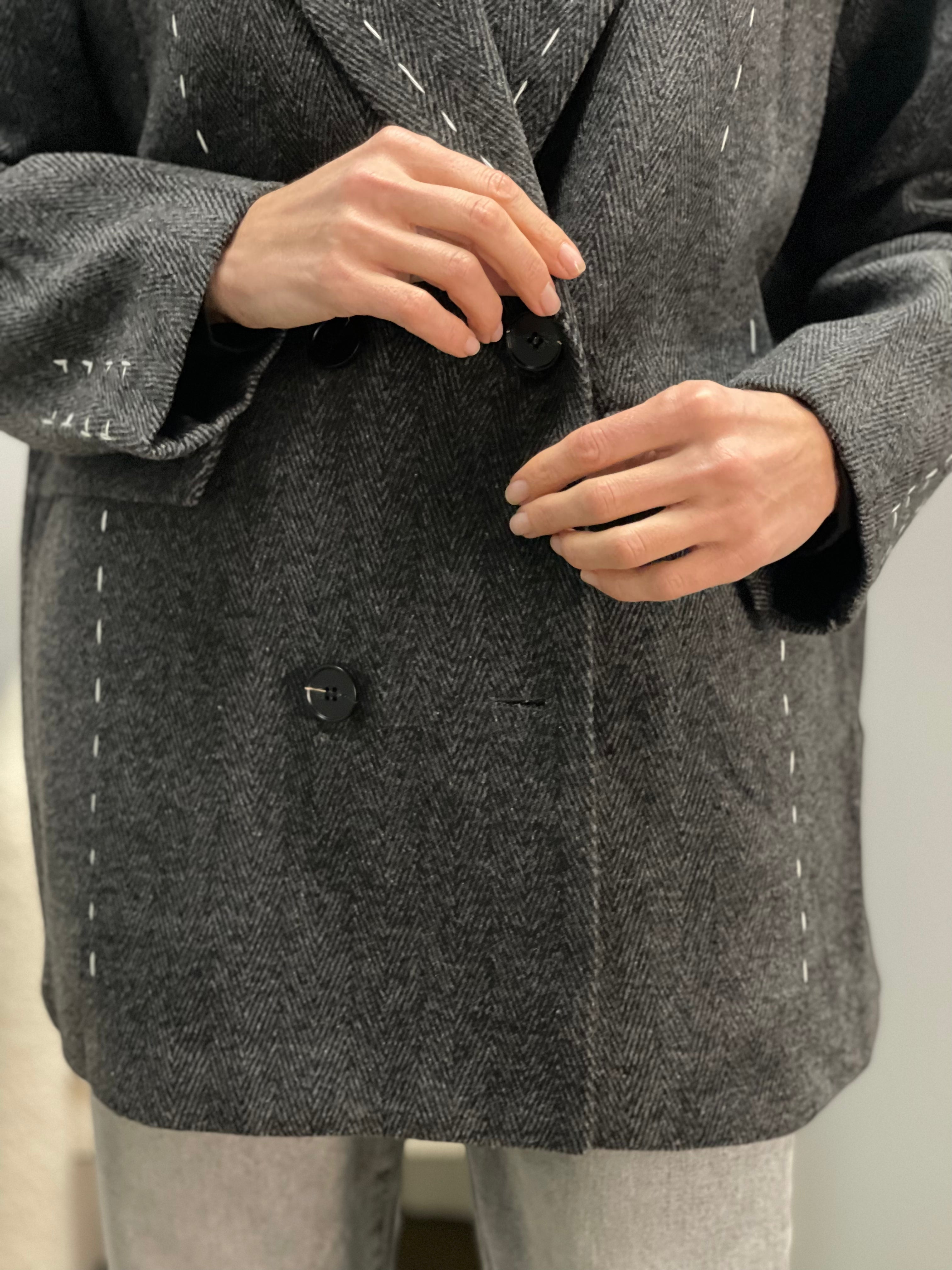 Blazer Over Herringbone