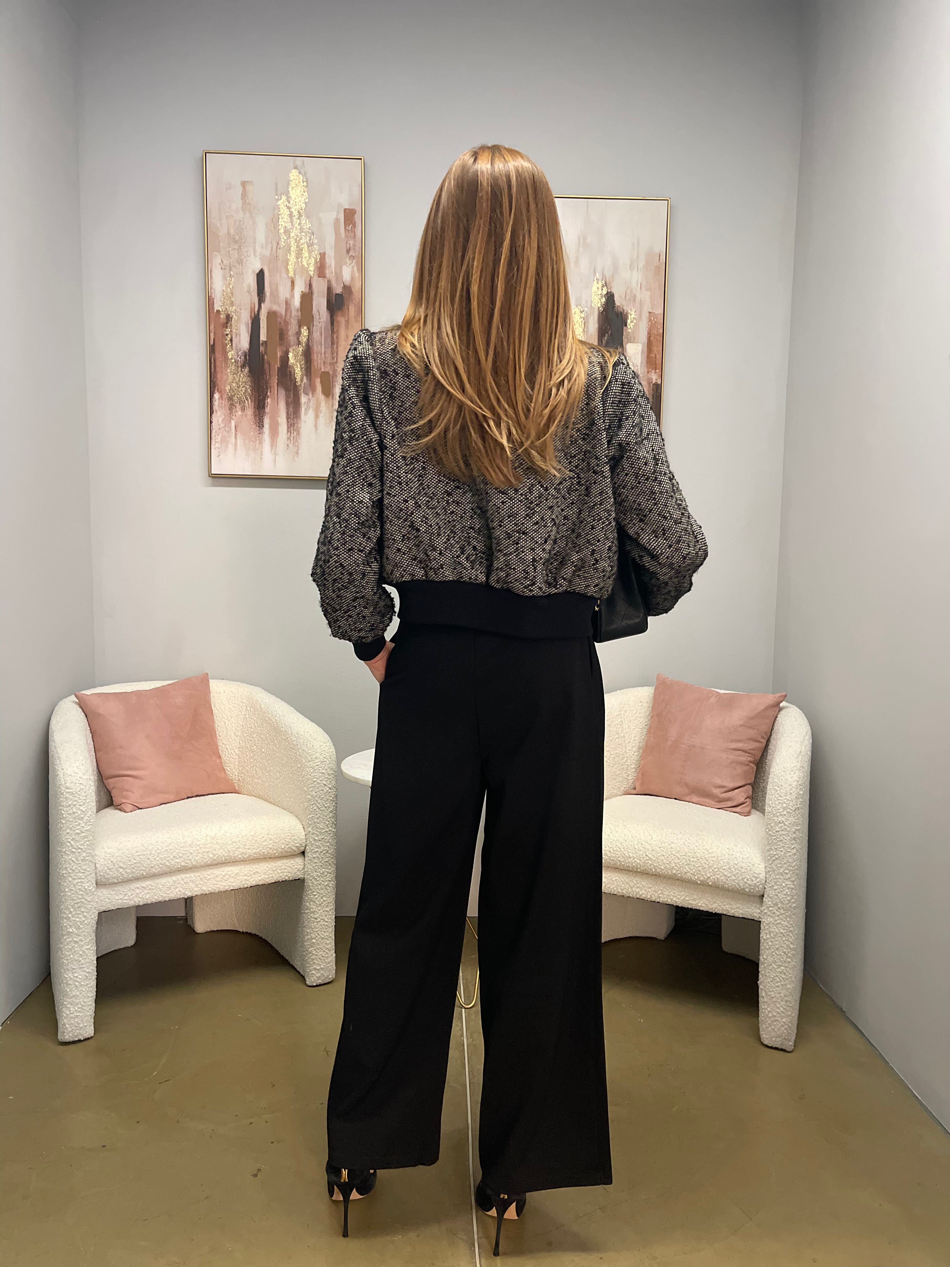 Giubbino Crop in Lana