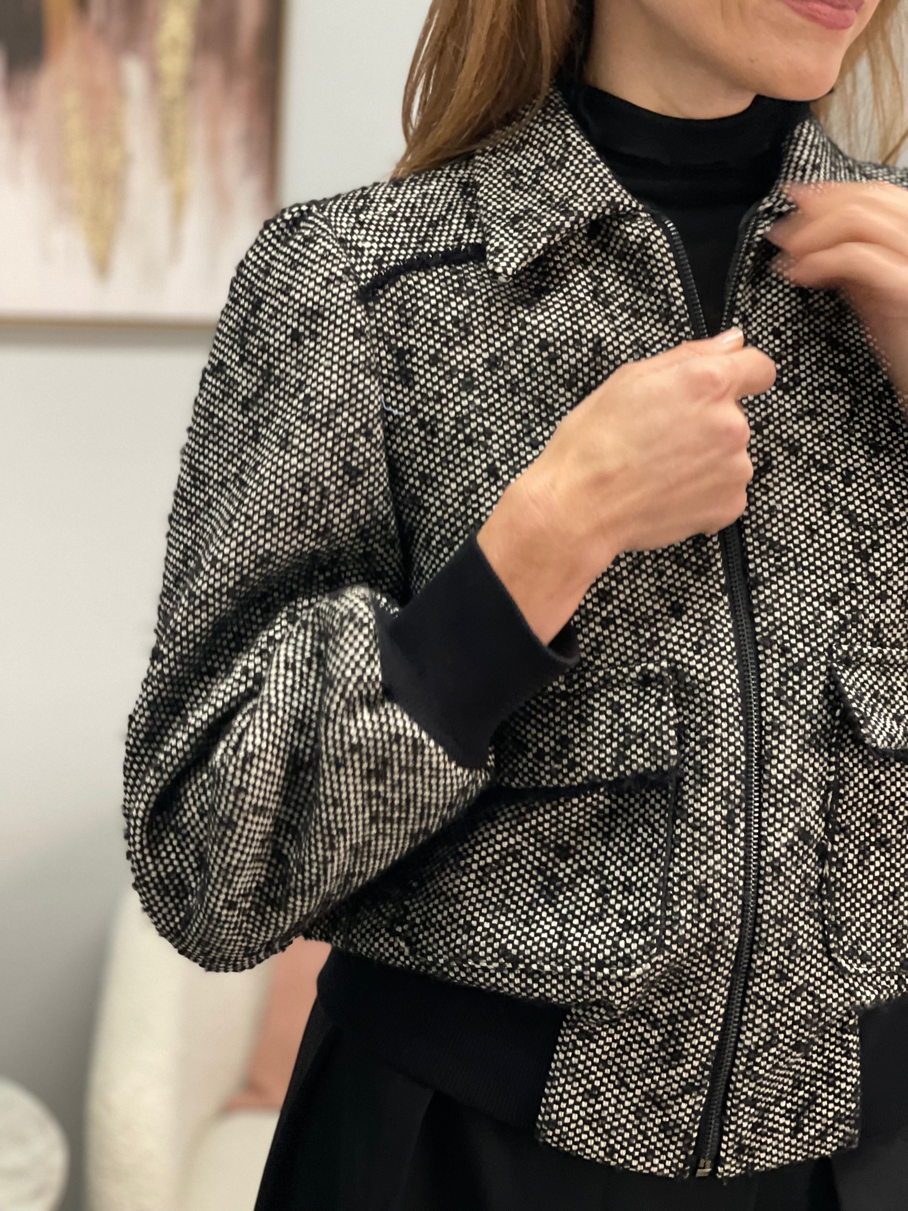 Giubbino Crop in Lana