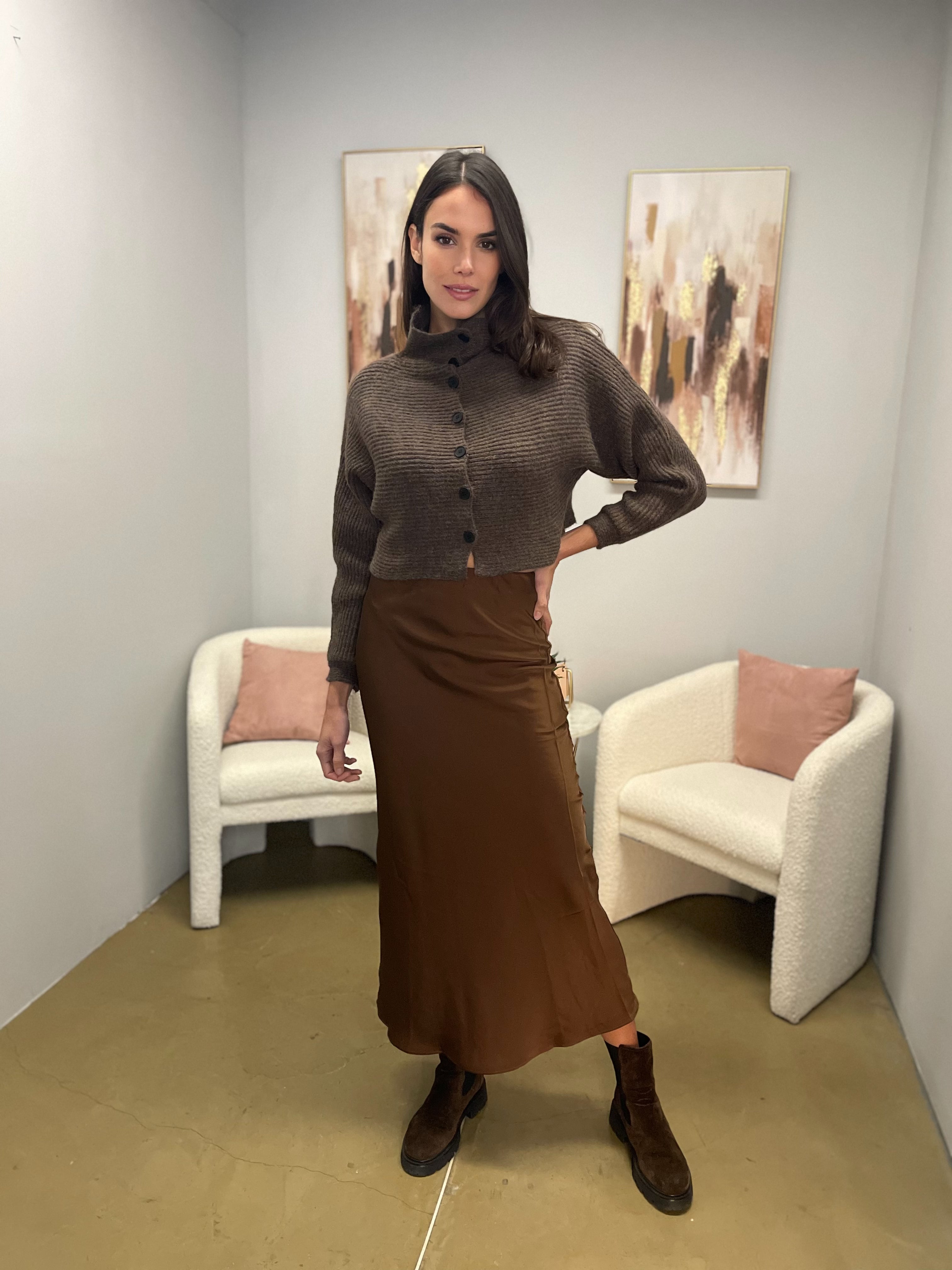 Cardigan Crop Melange