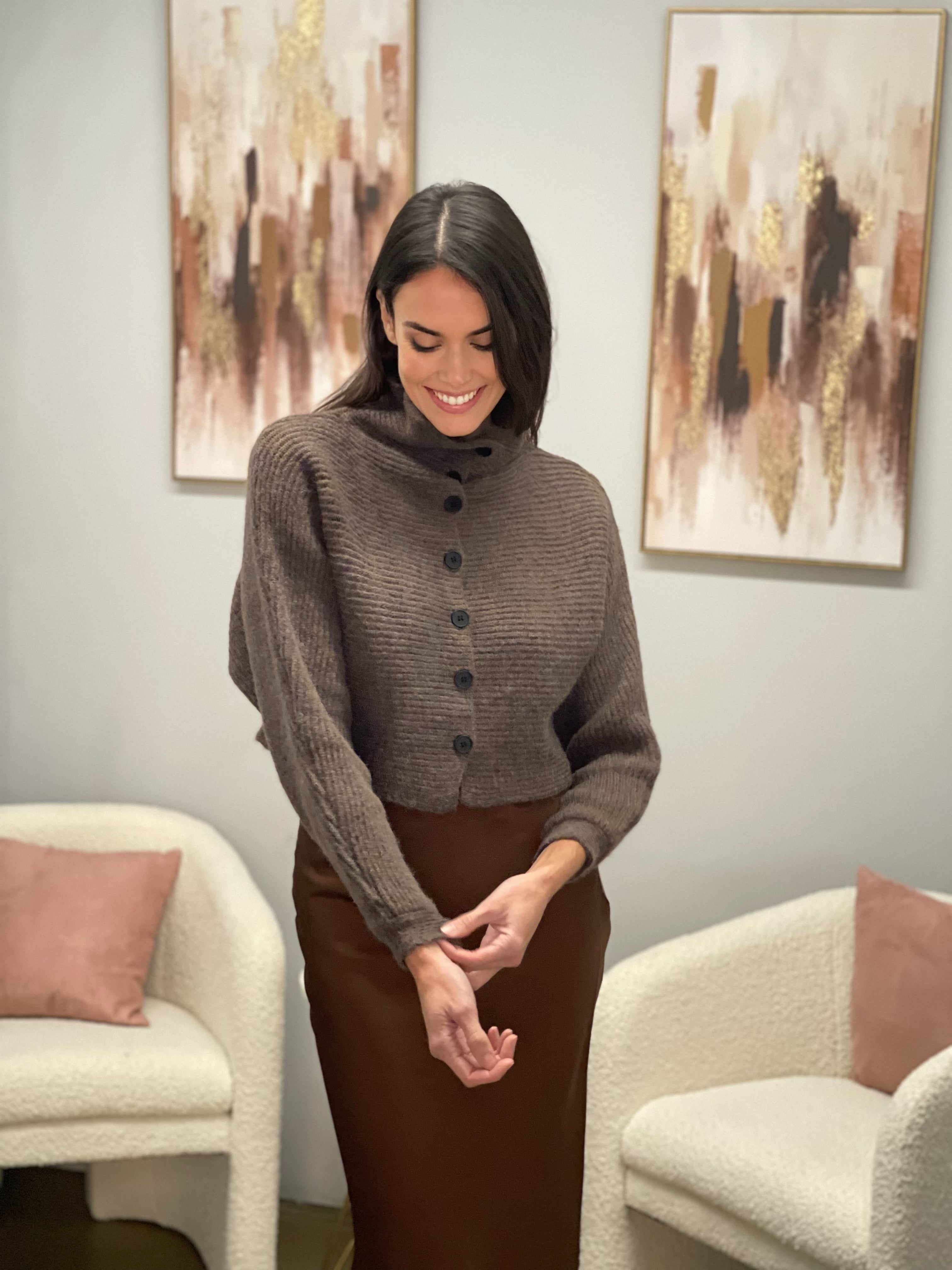 Cardigan Crop Melange