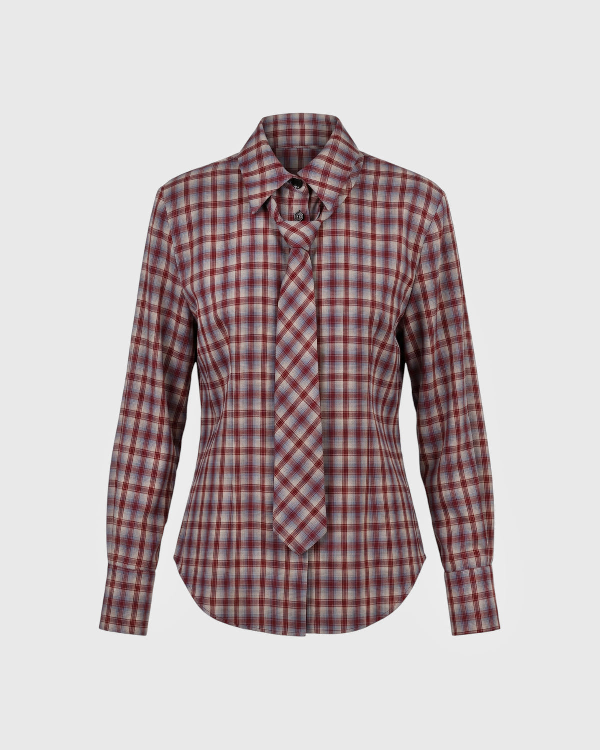 Tartan Bow Blouse