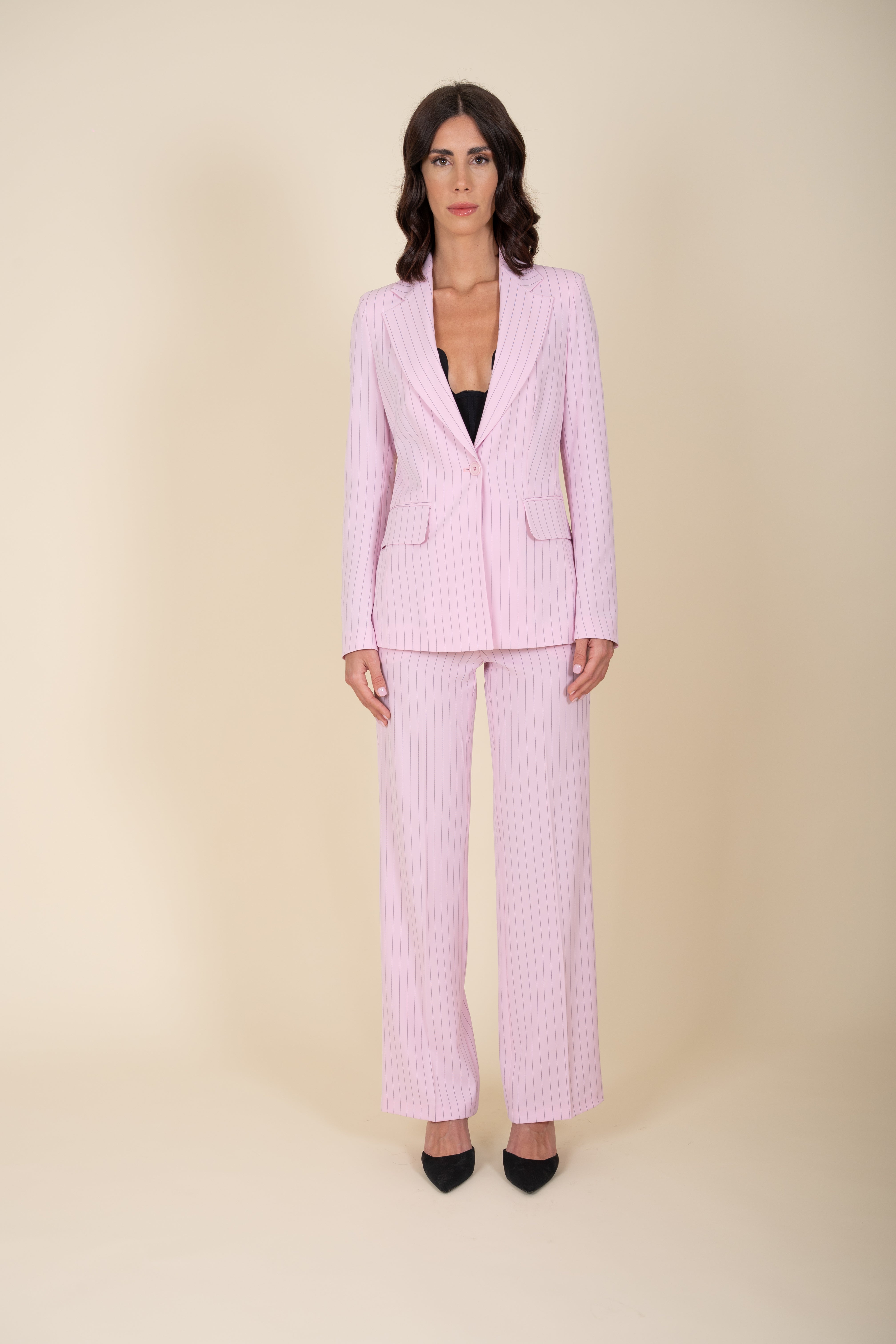 Baby Pink Pinstripe Suit