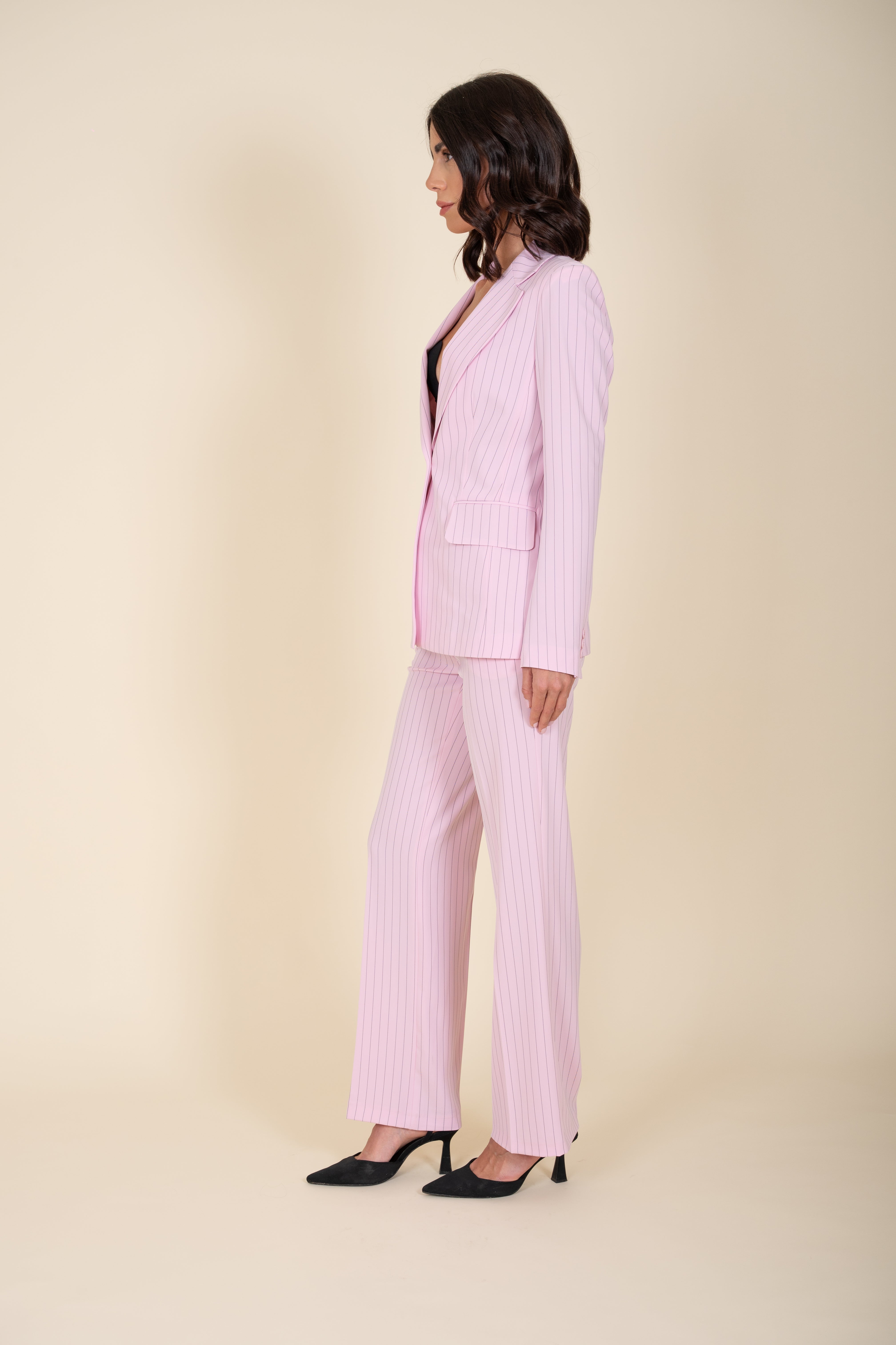 Baby Pink Pinstripe Suit