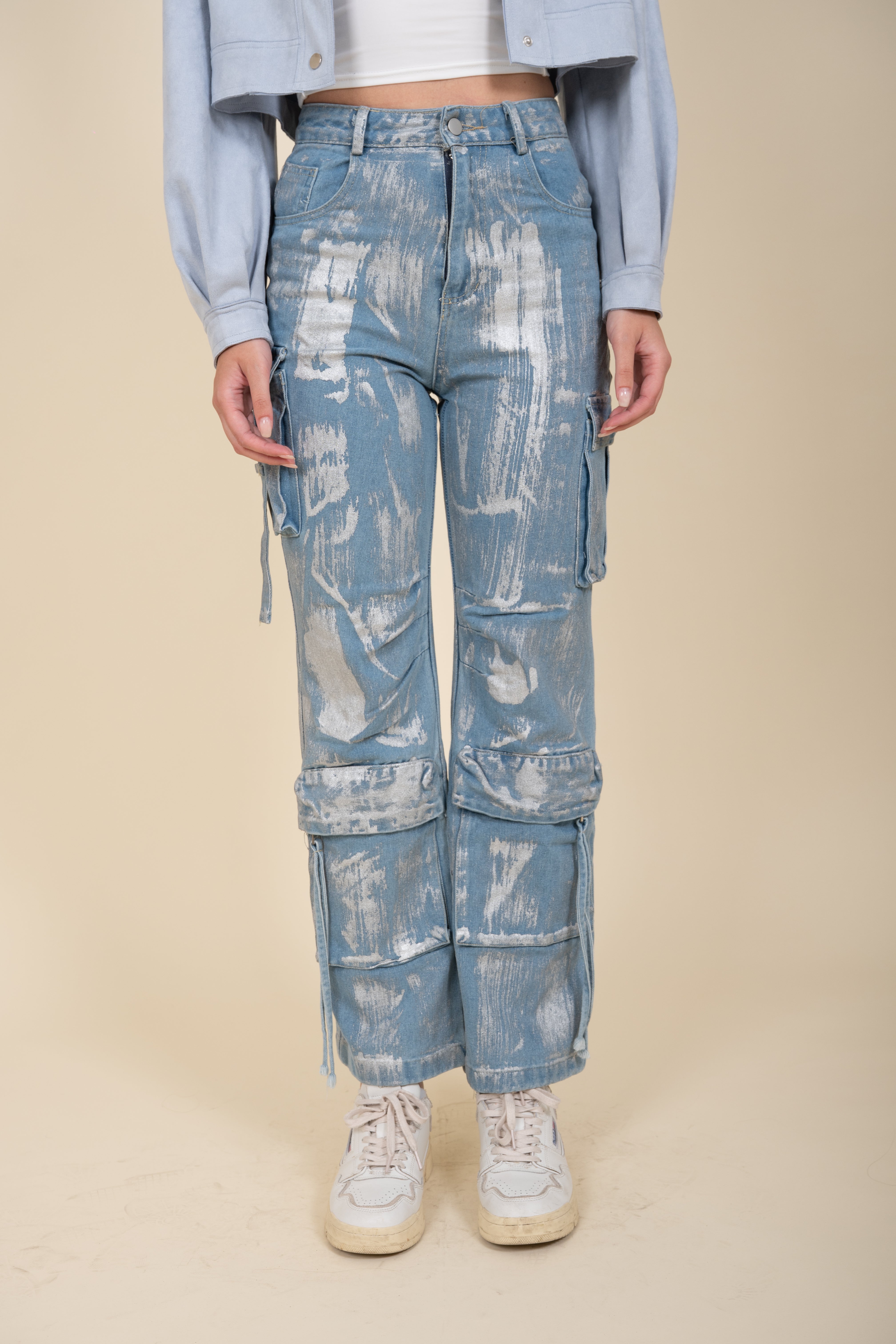 Cargo Jeans Silver Details