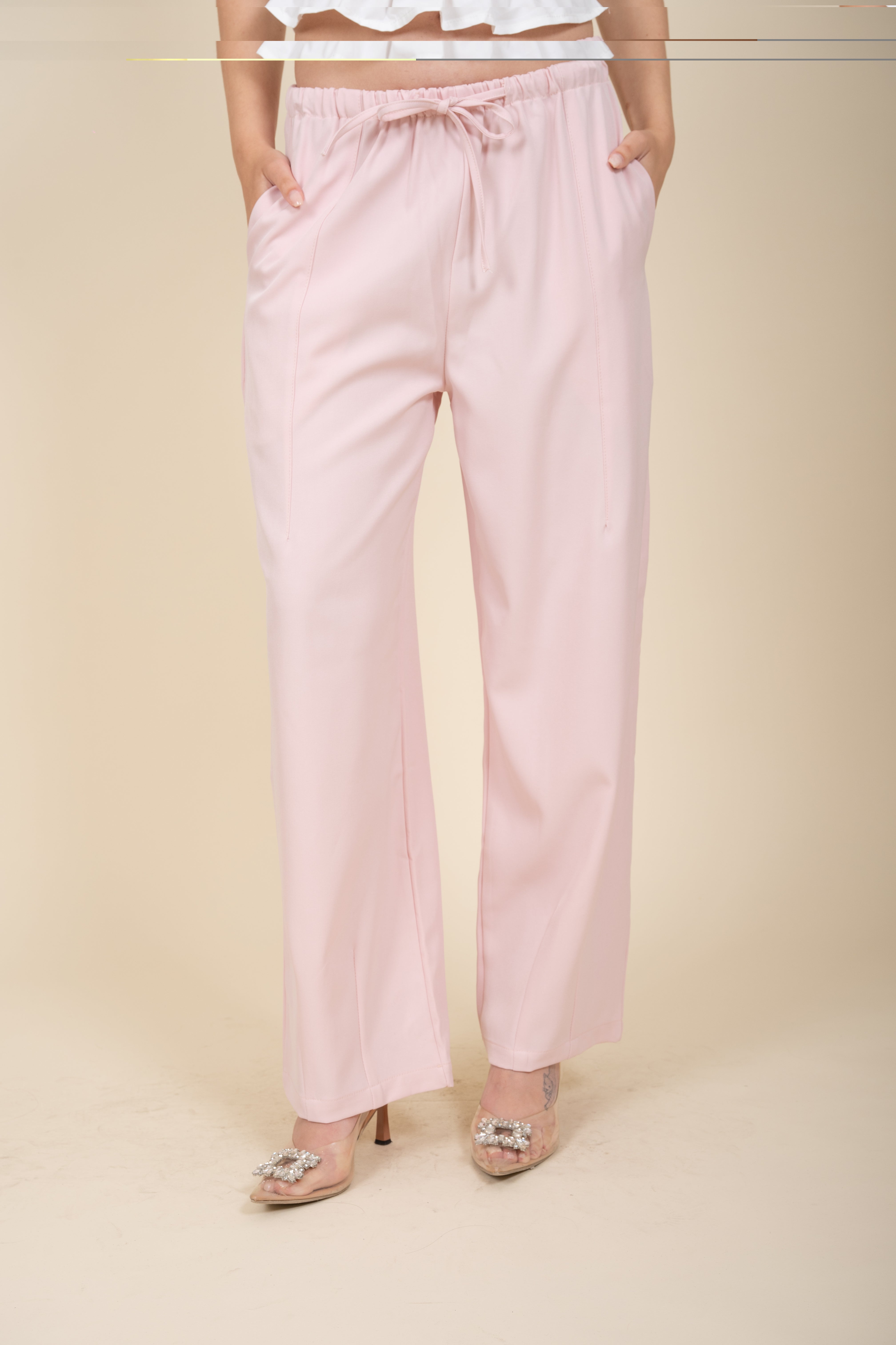 Wide Leg Pants with Lace