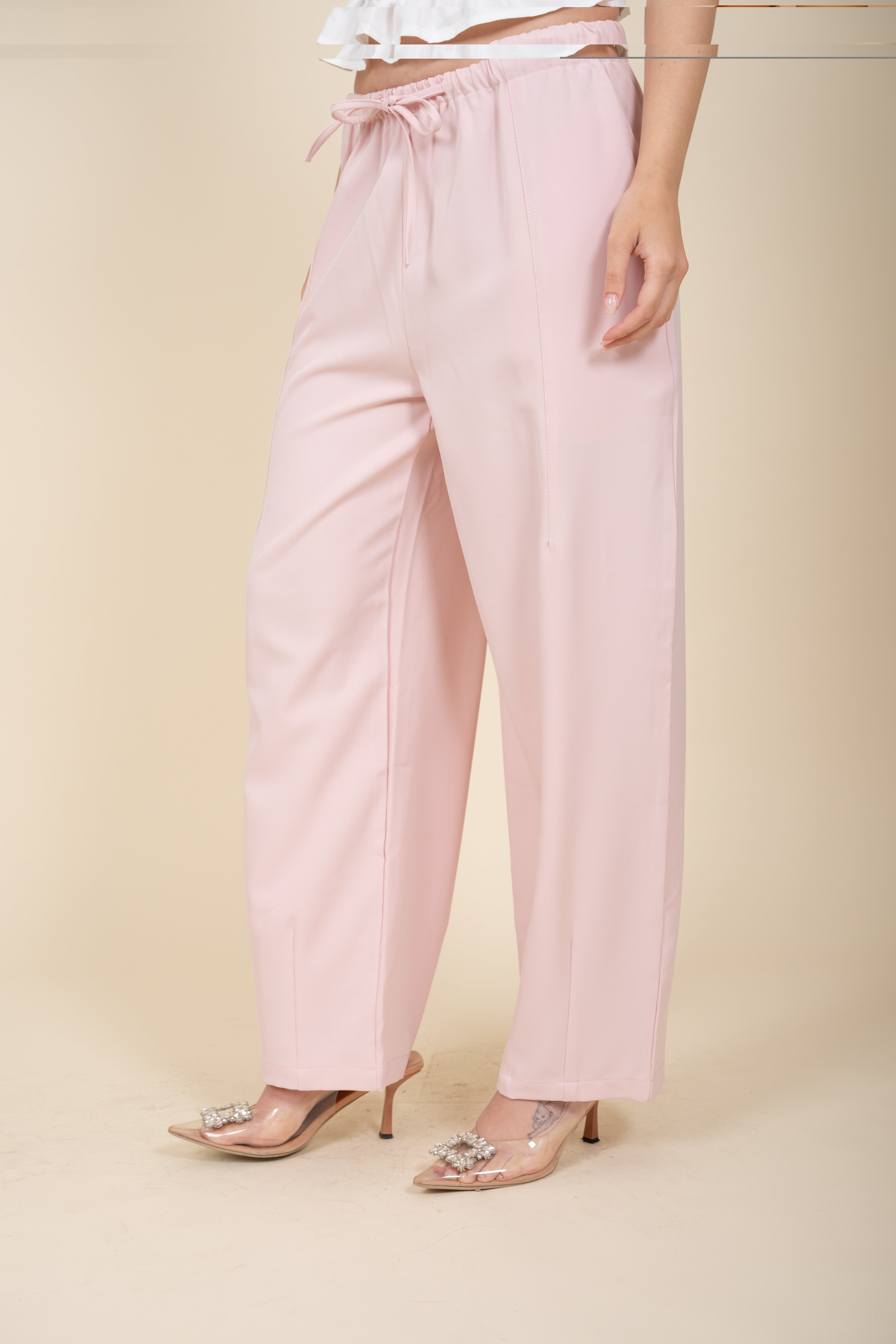 Wide Leg Pants with Lace