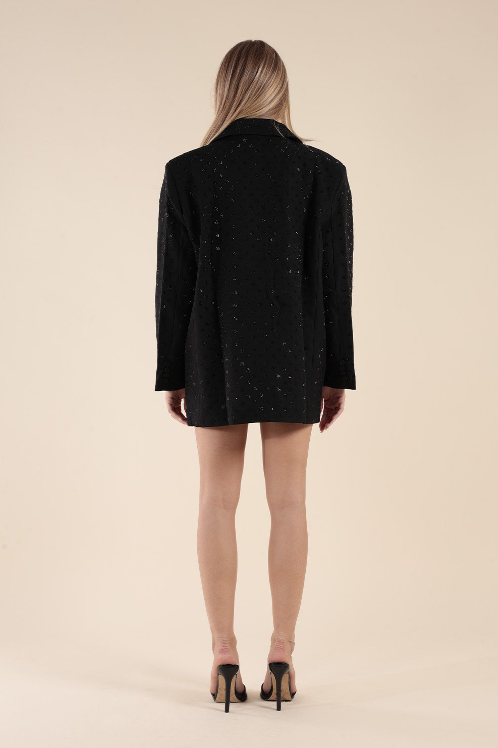 Glam Over Single Breasted Black Blazer