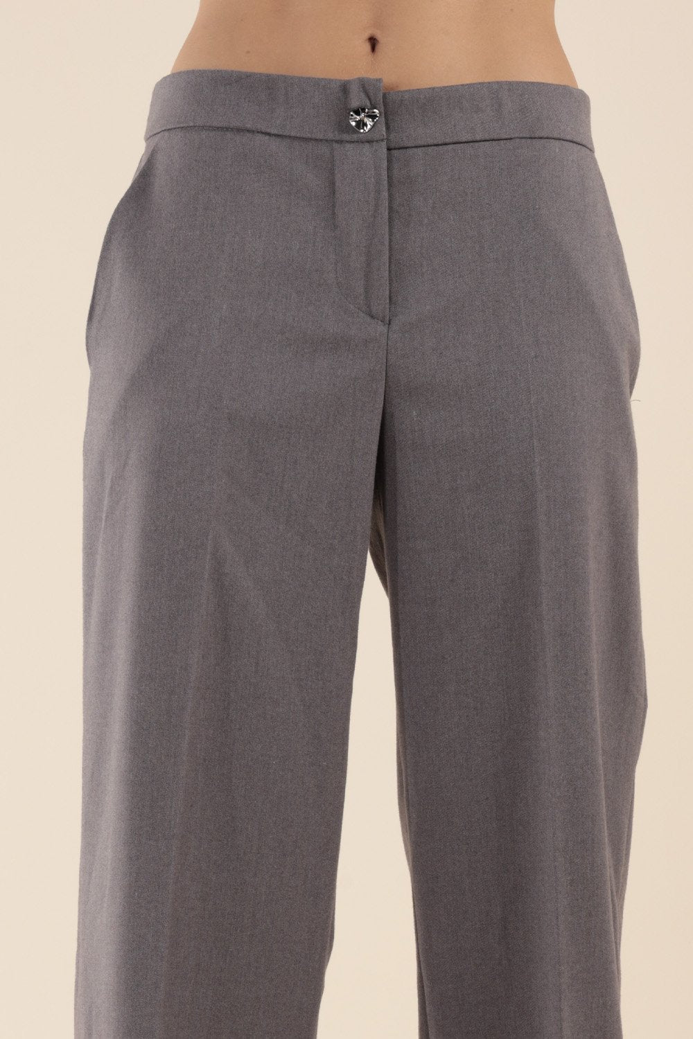 Tailleur Monopetto in Lana Grigio