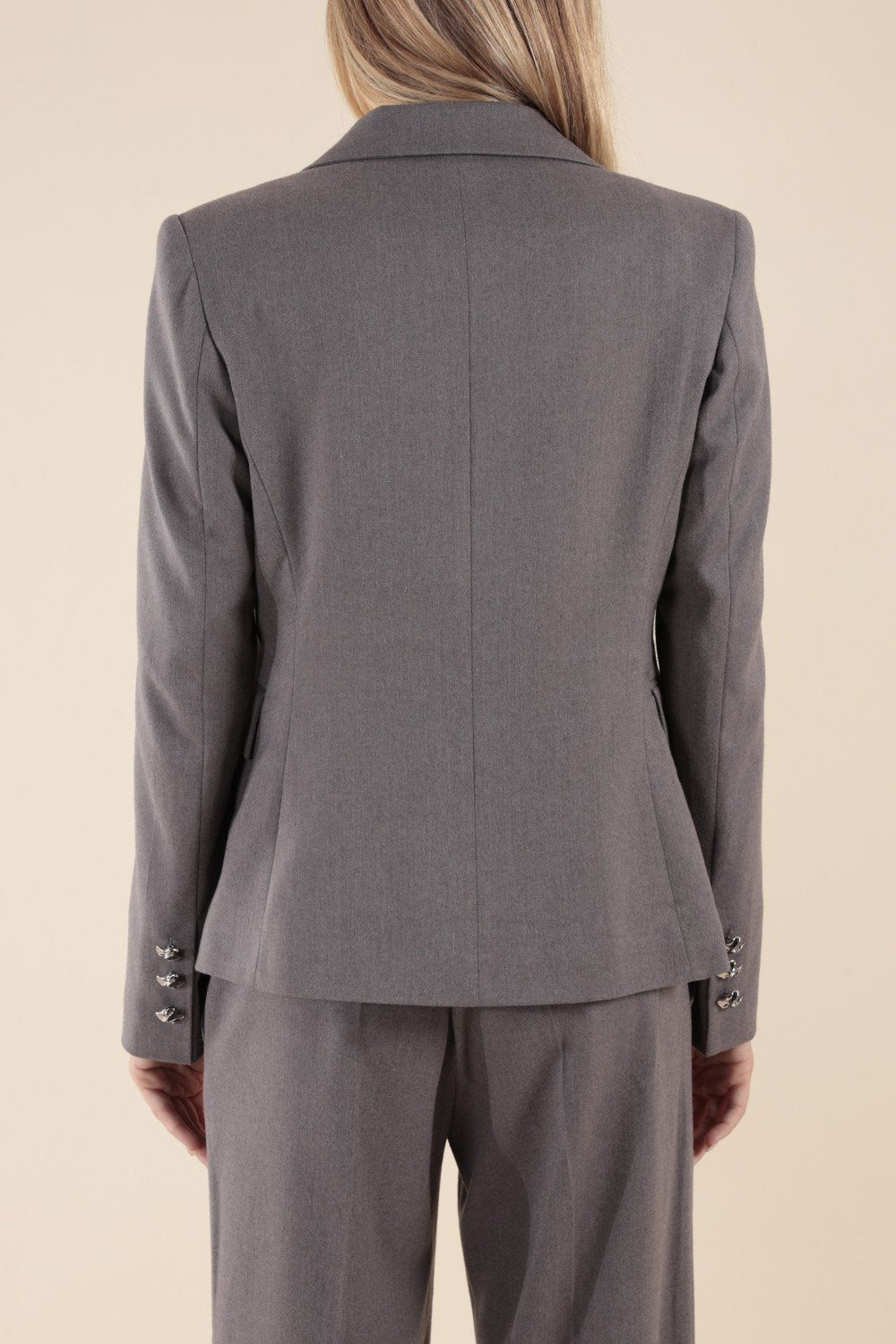 Tailleur Monopetto in Lana Grigio