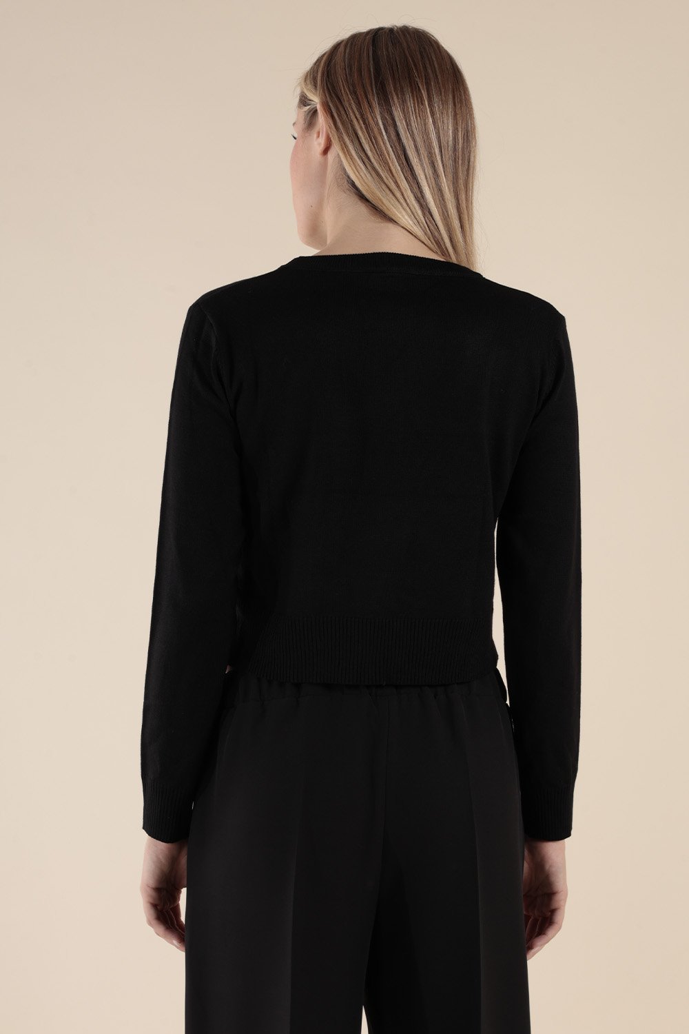 Black Short Monogram Sweater
