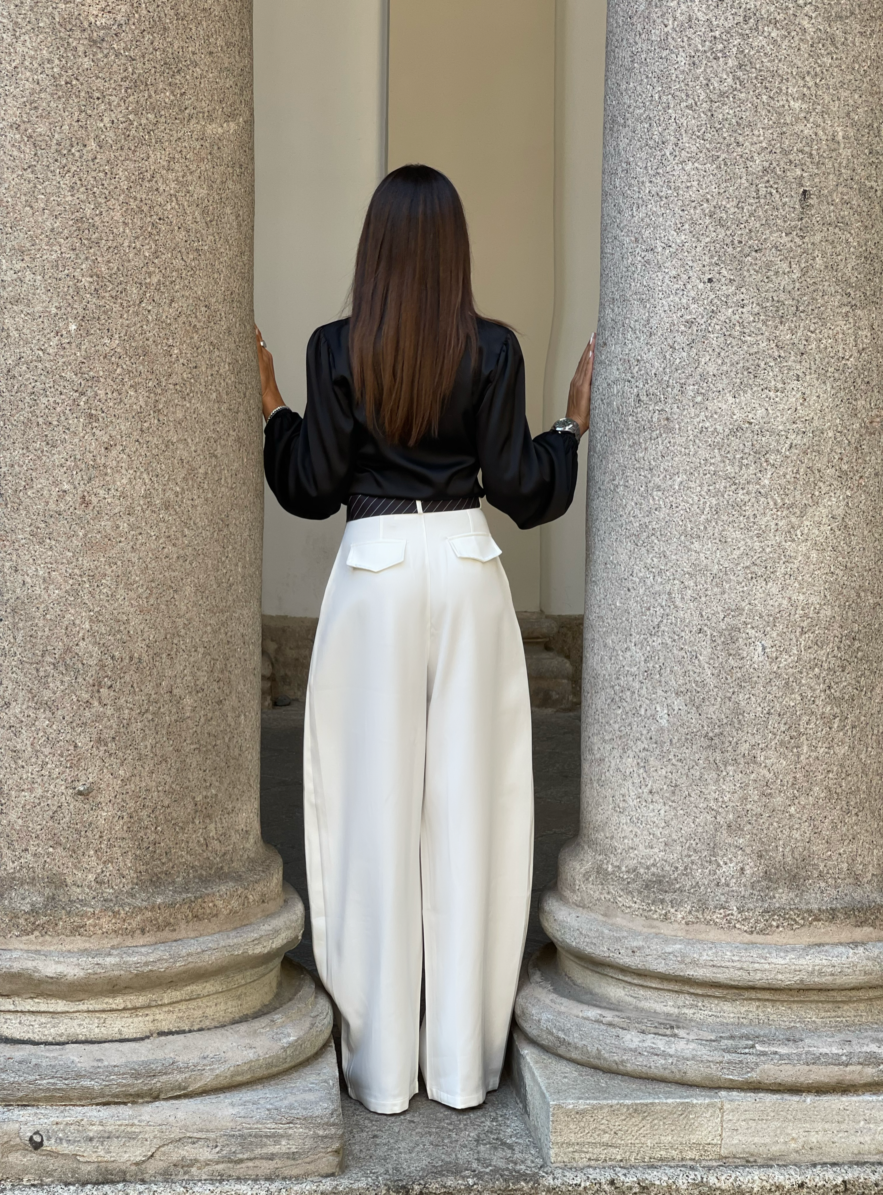 Pantalone Balloon con Cravatta