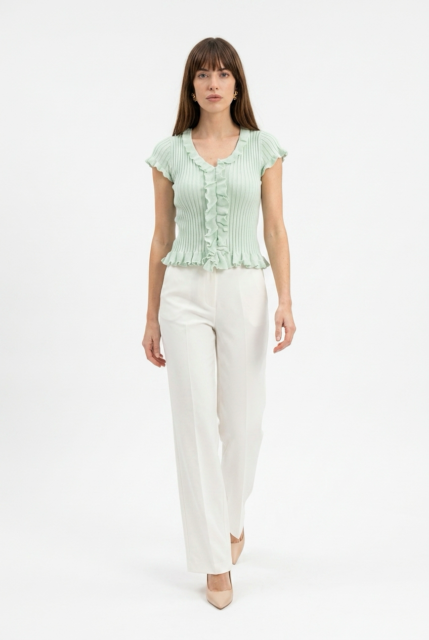 Élodie Ruffle Knit Top
