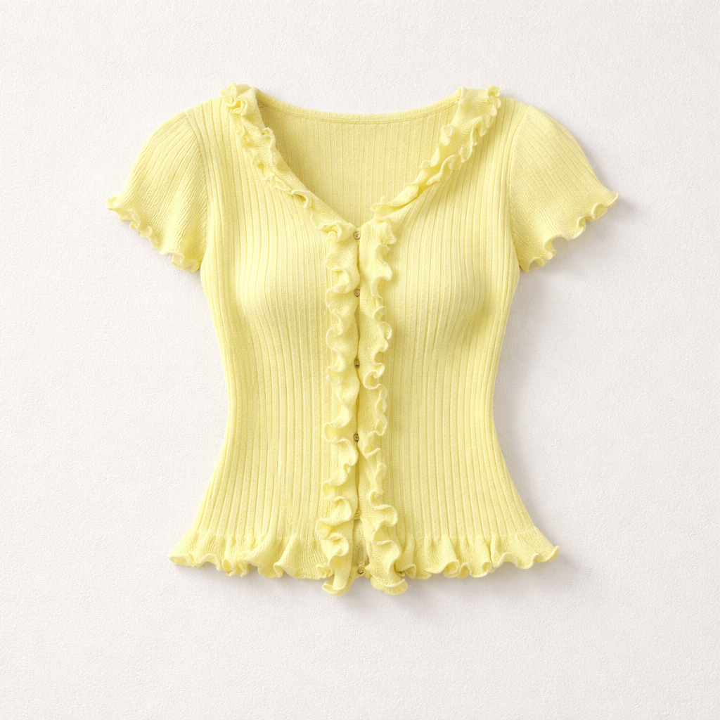 Élodie Ruffle Knit Top
