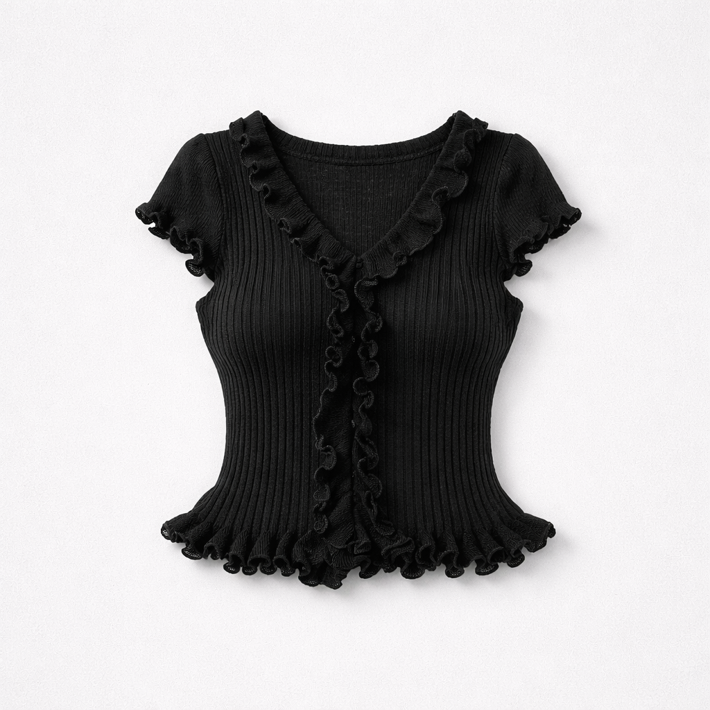 Élodie Ruffle Knit Top