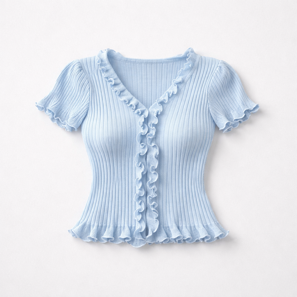 Élodie Ruffle Knit Top
