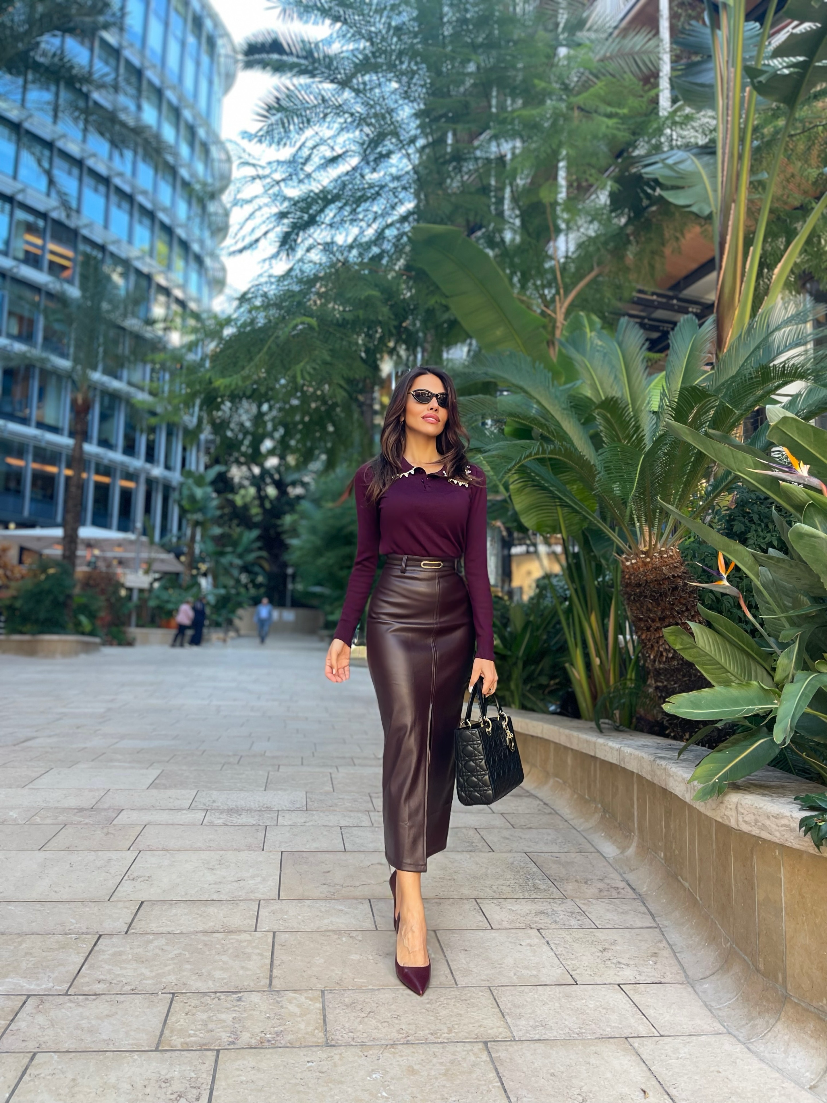 Gonna Midi in Eco-Pelle