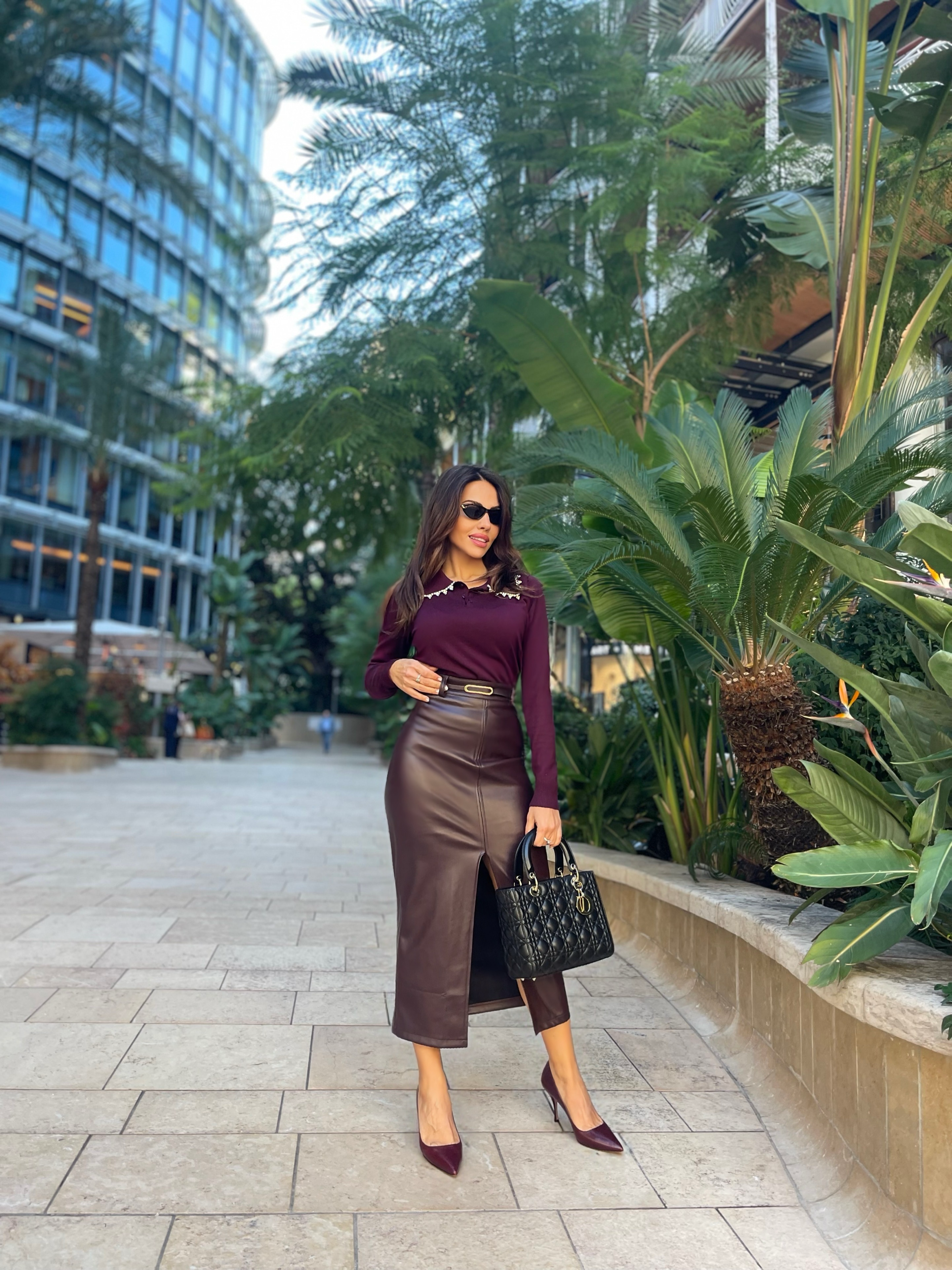 Gonna Midi in Eco-Pelle