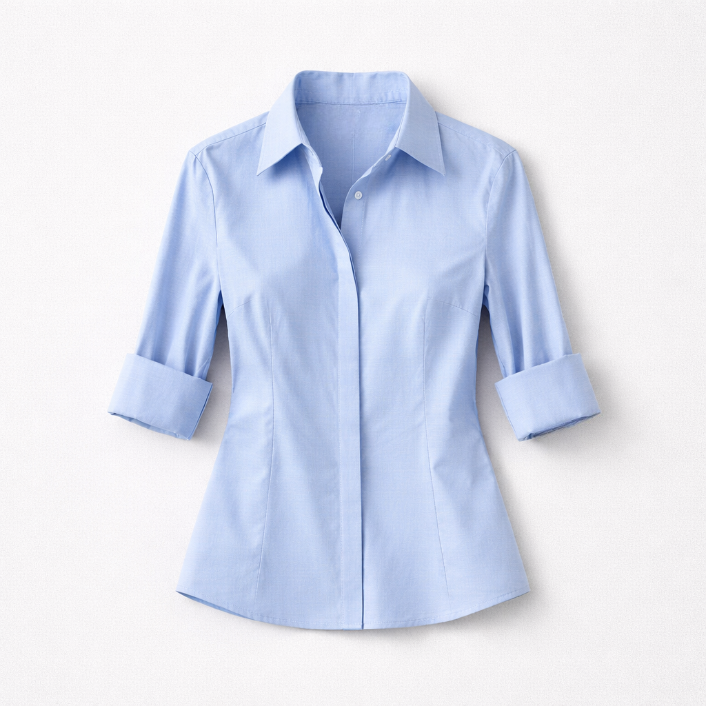 Azure Riviera – Slim Fit Cotton Shirt