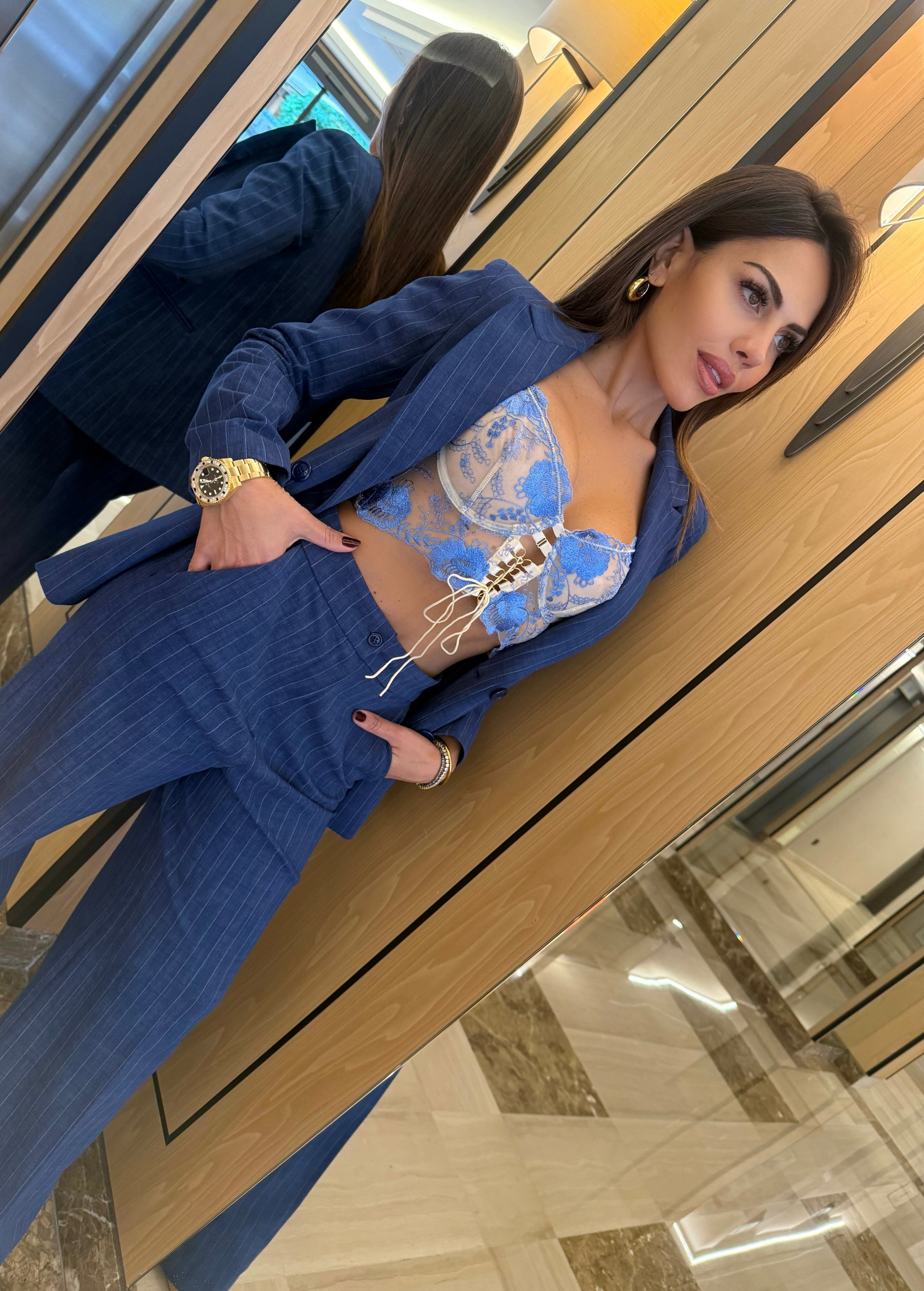 Bralette Flower Blue