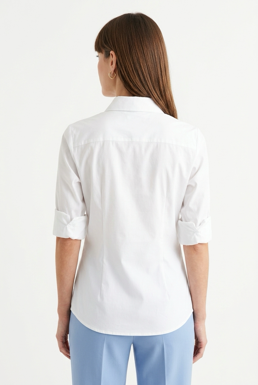 Azure Riviera – Slim Fit Cotton Shirt