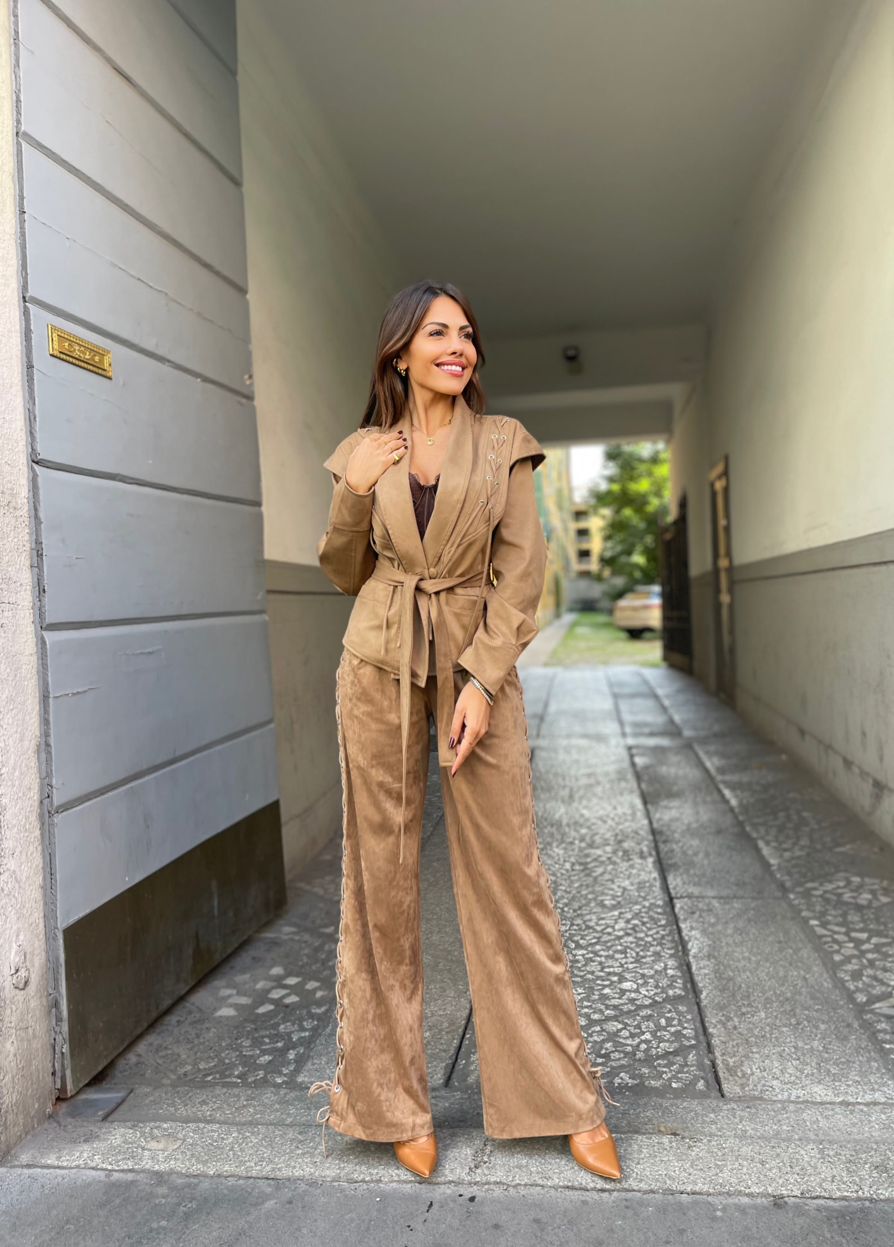 Pantalone Alcantara Treccia