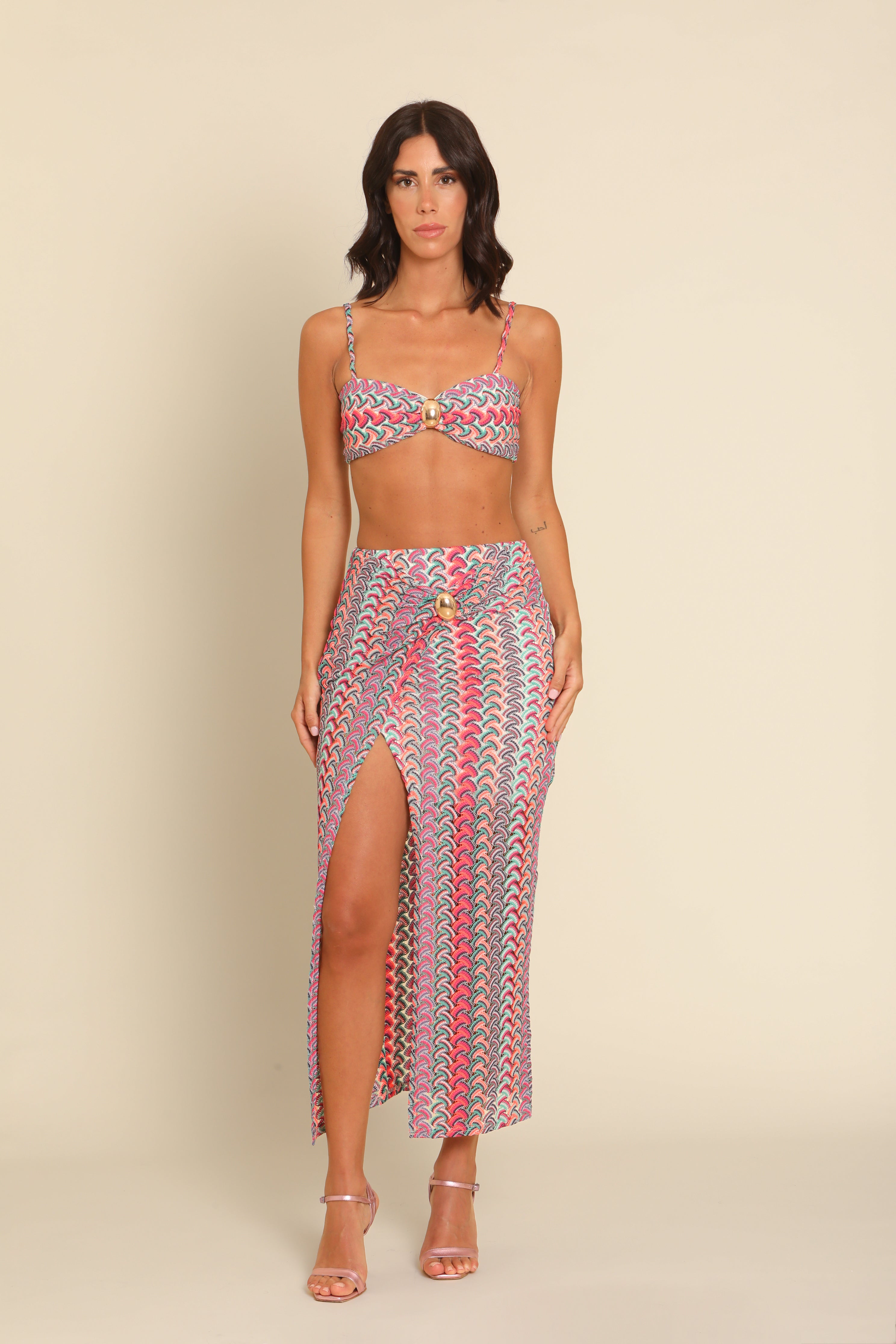 Multicolor Beachwear Set