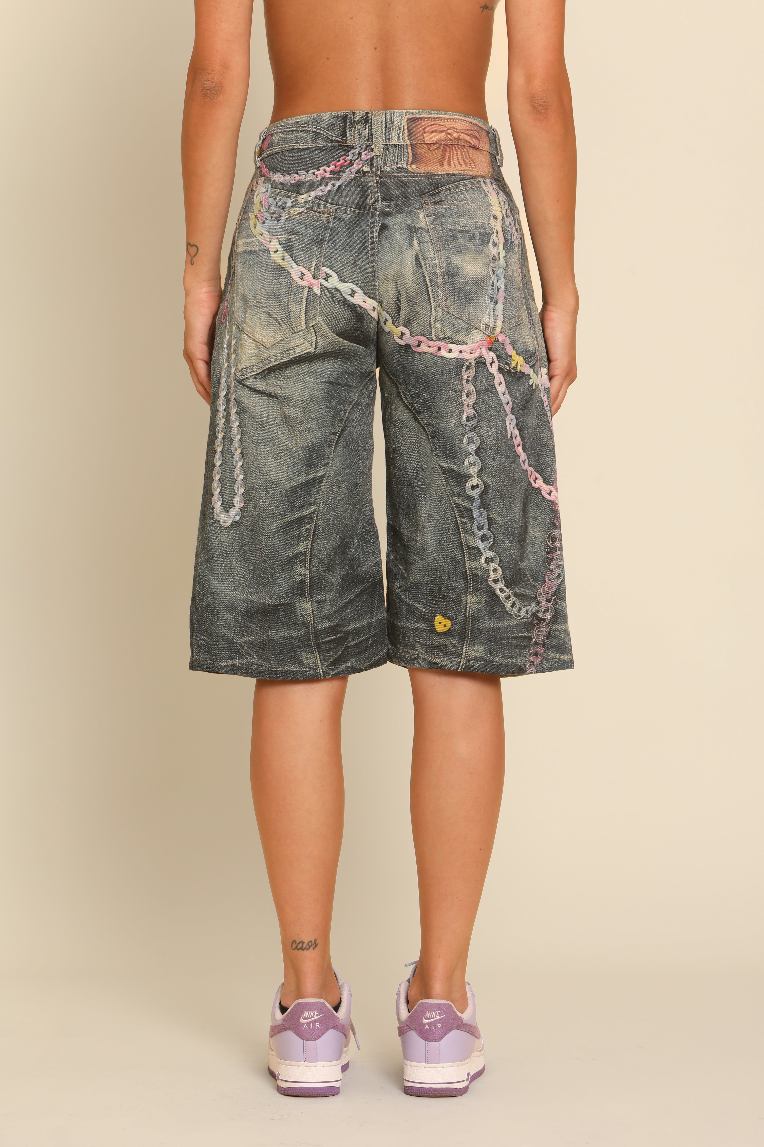 Denim Chain Bermuda