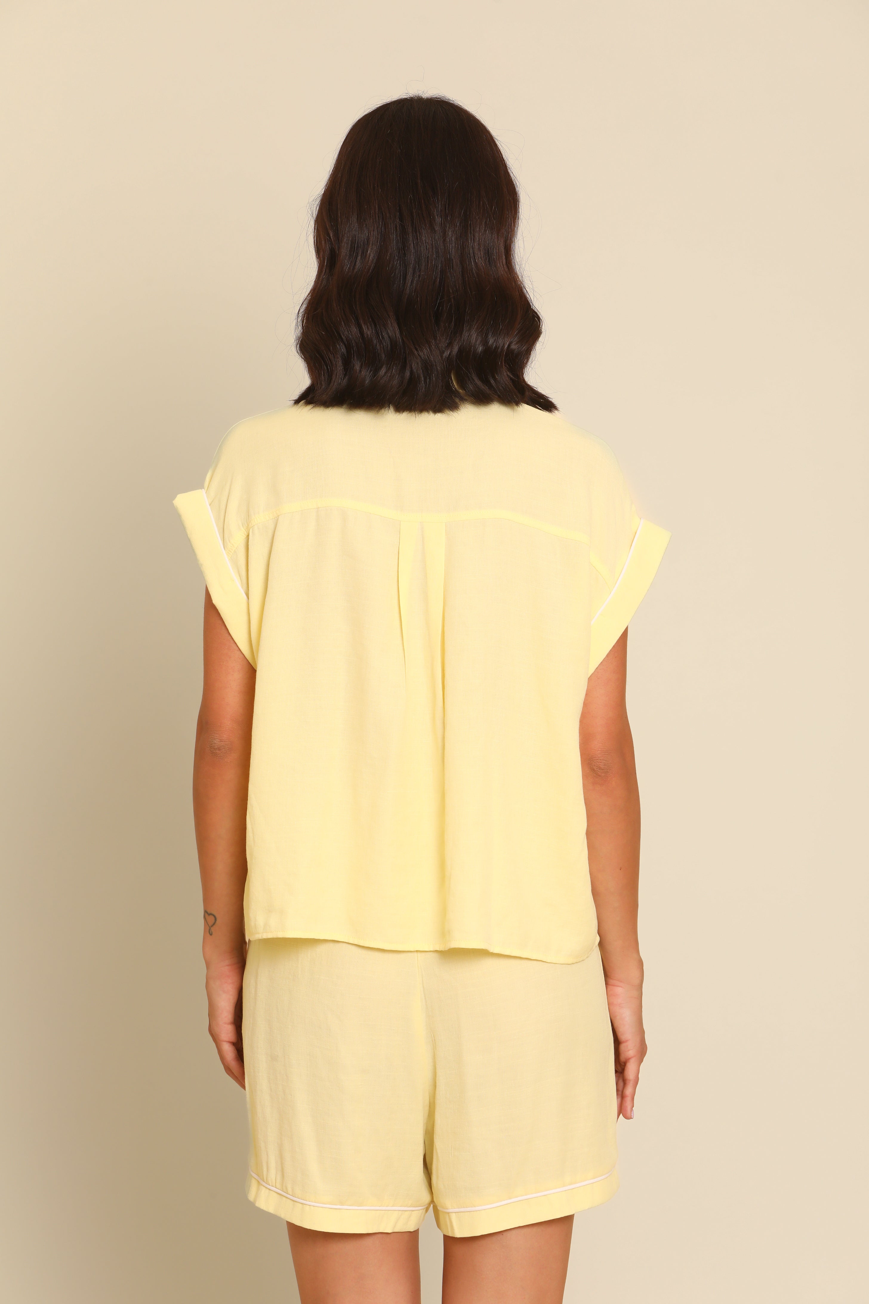 Loose Shirt + Linen Shorts Set
