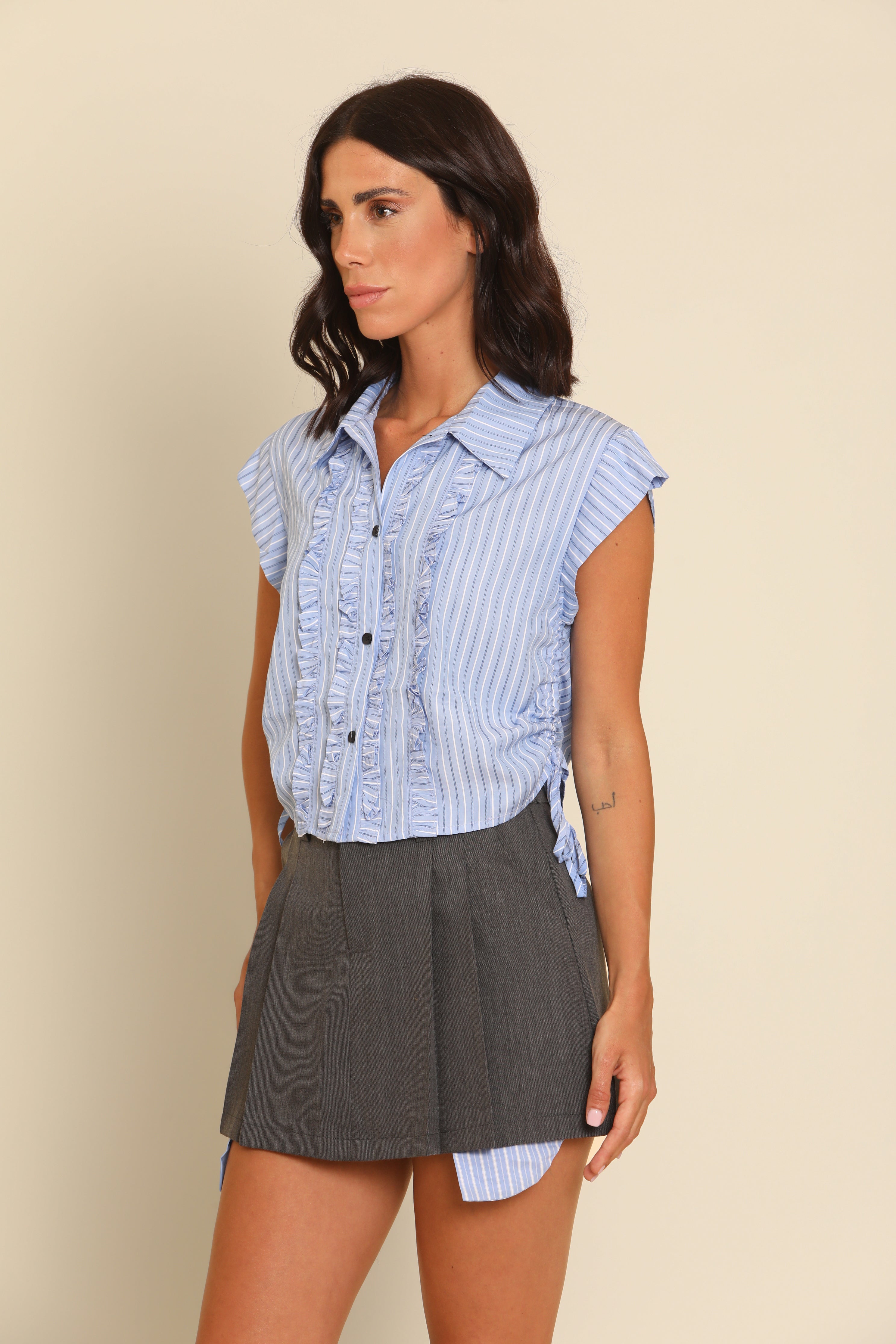 Striped Shirt + Skort Set
