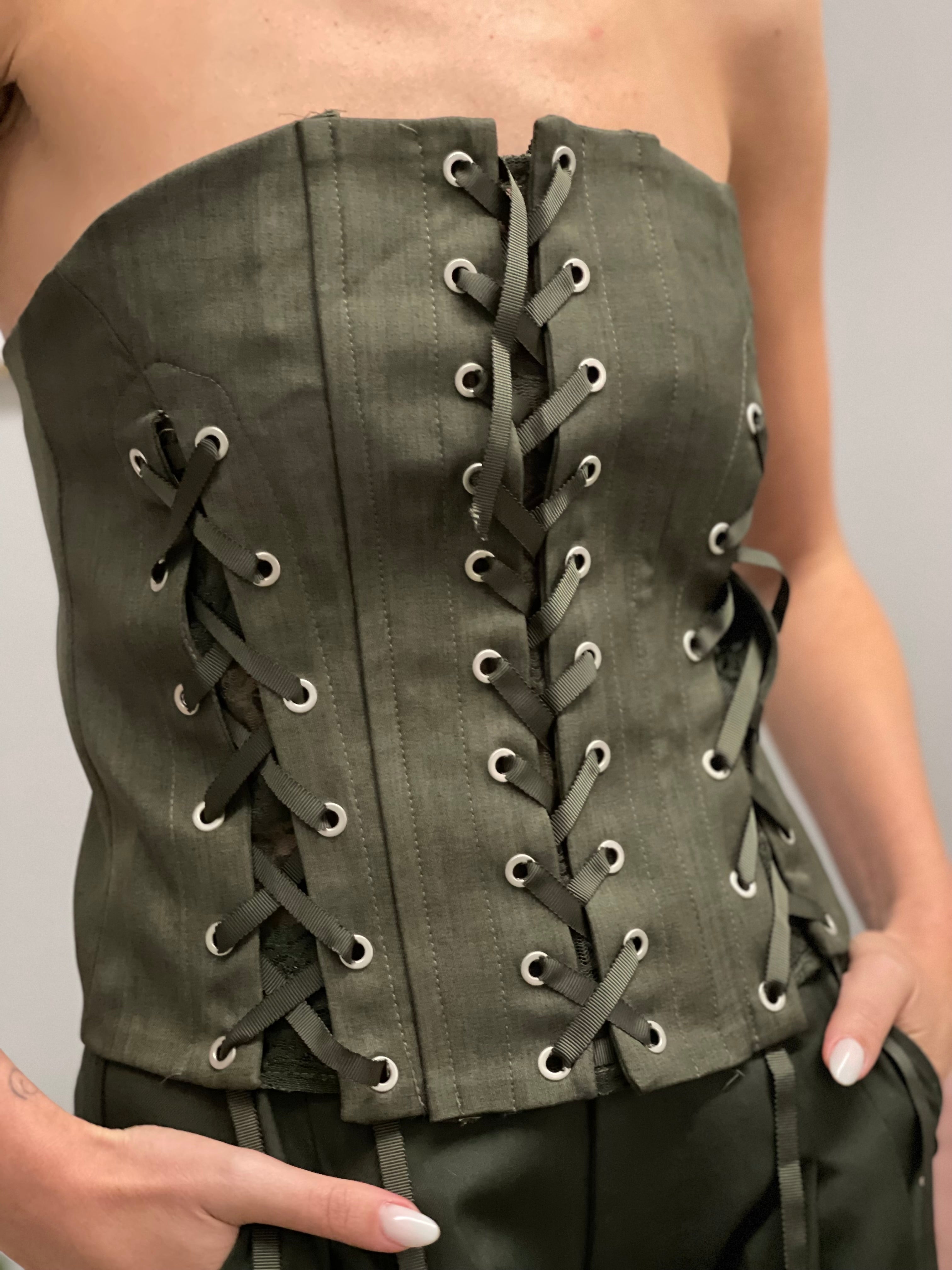 Corpetto Stringato Military